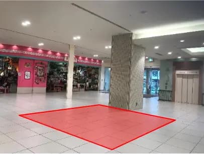 「⑦1F イトーヨーカドー(IY)前」ポップアップストアやプロモーション用途に適した店舗出入口前のイベントスペース