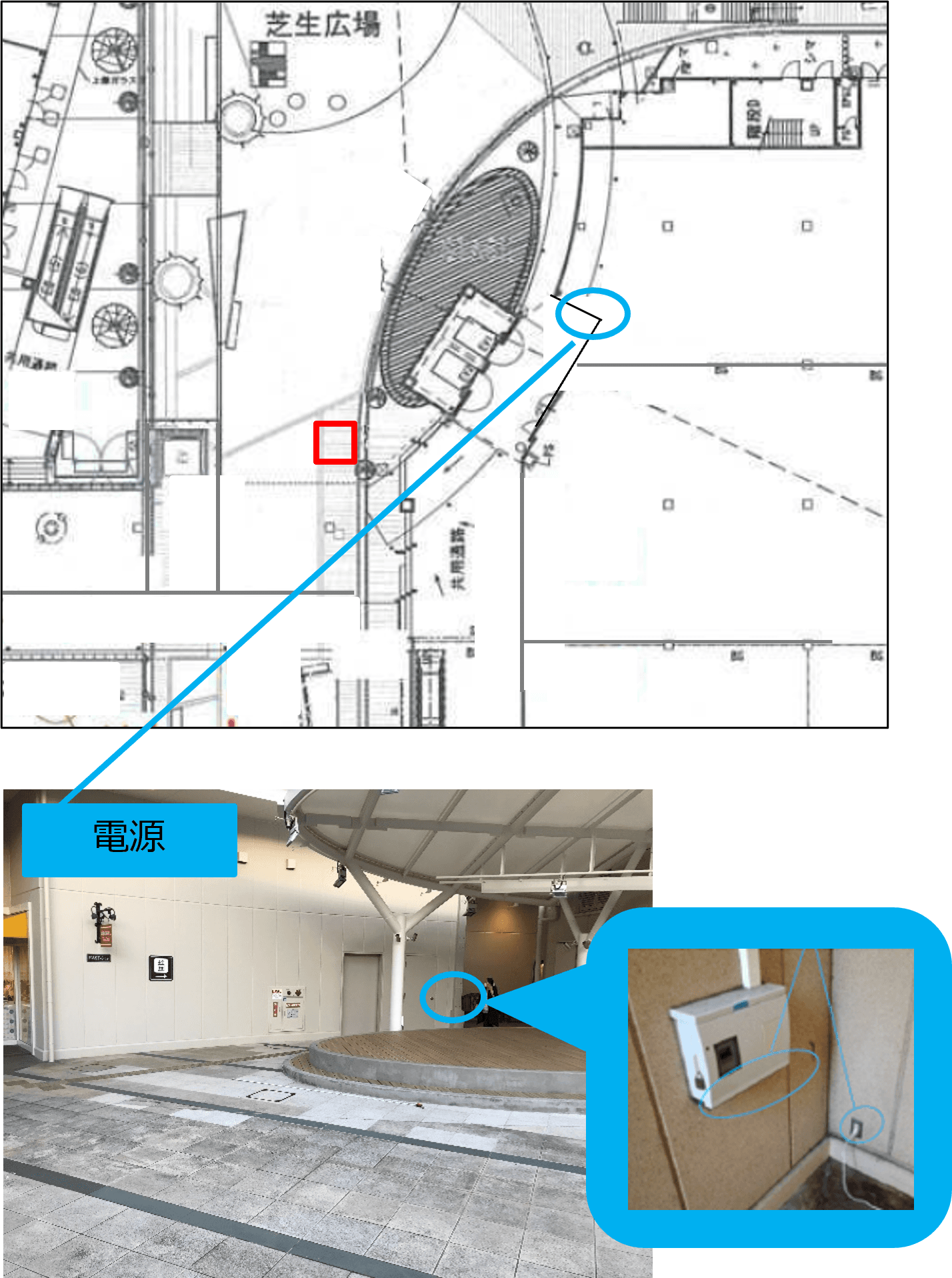「⑧L通り Cスペース」各種プロモーションに最適なステージ近くのイベントスペース2