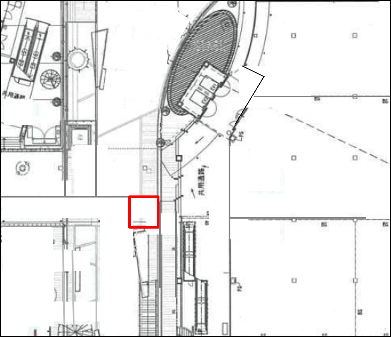 「⑩L通り Eスペース」各種プロモーションや相談会に最適なエスカレーター近くのイベントスペースの図面・フロアマップ