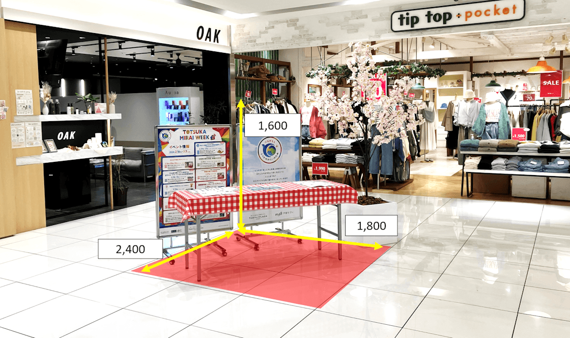 「④3F イベントスペース」ファッション・アパレル雑貨などの物販や展示に最適なイベントスペース