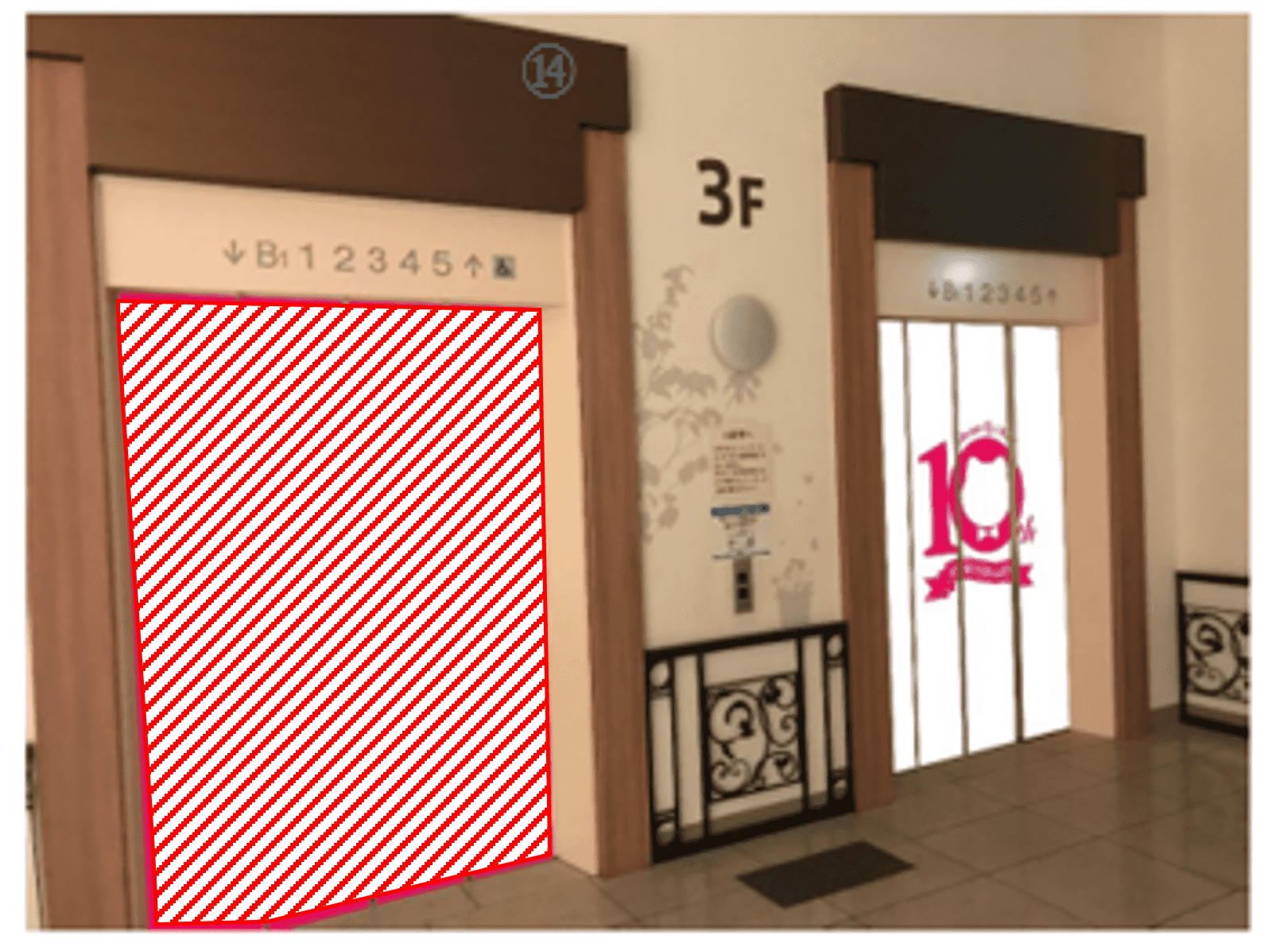 あべのキューズモール【メディア】「③エレベーター」