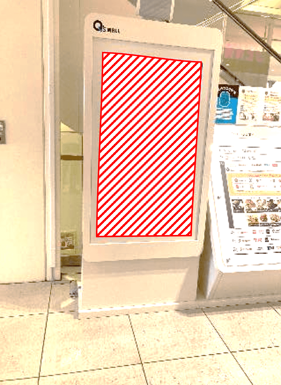 あべのキューズモール【メディア】「④‐bデジタルサイネージ縦型」