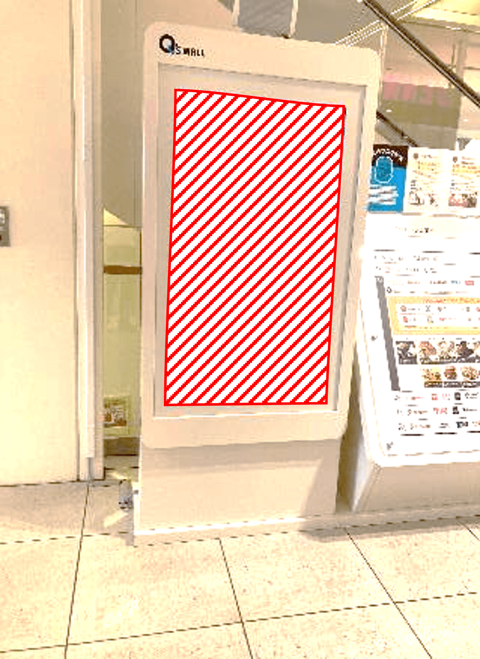 あべのキューズモール【メディア】「④‐bデジタルサイネージ縦型」