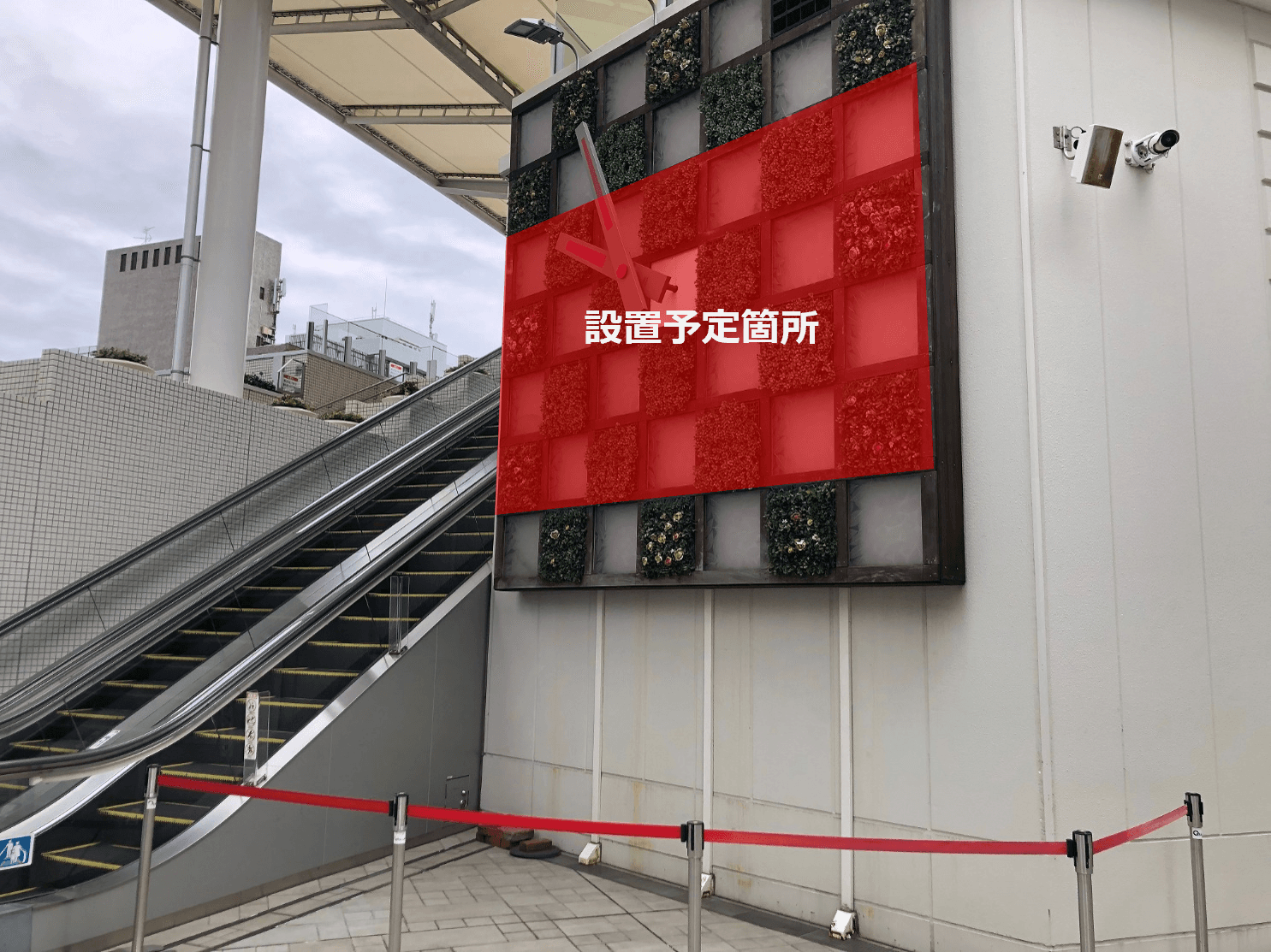 あべのキューズモール【メディア】「2Fエントランス・大型デジタルサイネージ」