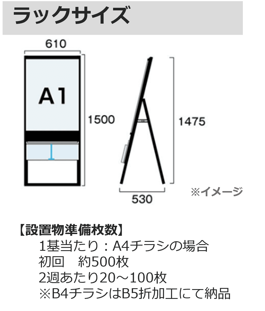 あまがさきキューズモール【メディア】「③ポスター付きチラシラック」1