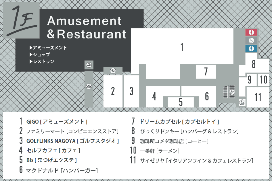 1Fエスカレーター横で視認性良好なポップアップ、プロモーションに最適なイベントスペース(1階催事場)の図面・フロアマップ1