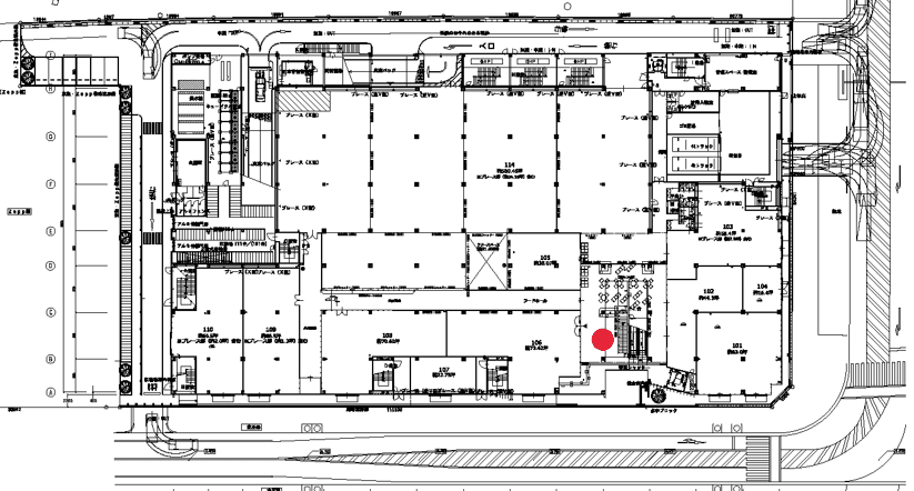 1Fエスカレーター横で視認性良好なポップアップ、プロモーションに最適なイベントスペース(1階催事場)の図面・フロアマップ