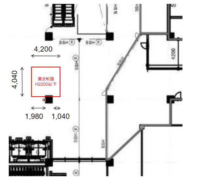「⑦1F イトーヨーカドー(IY)前」ポップアップストアやプロモーション用途に適した店舗出入口前のイベントスペースの図面・フロアマップ