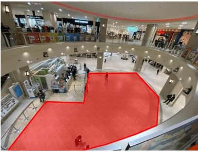 「①B1F サークルプラザ」(地下鉄直結)大規模なプロモーション用途や物販、食物販のポップアップに最適なイベントスペース