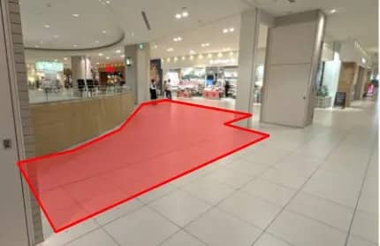 「③1F ショップイン前」入口導線に近く視認性抜群!プロモーション・ポップアップに最適なイベントスペース